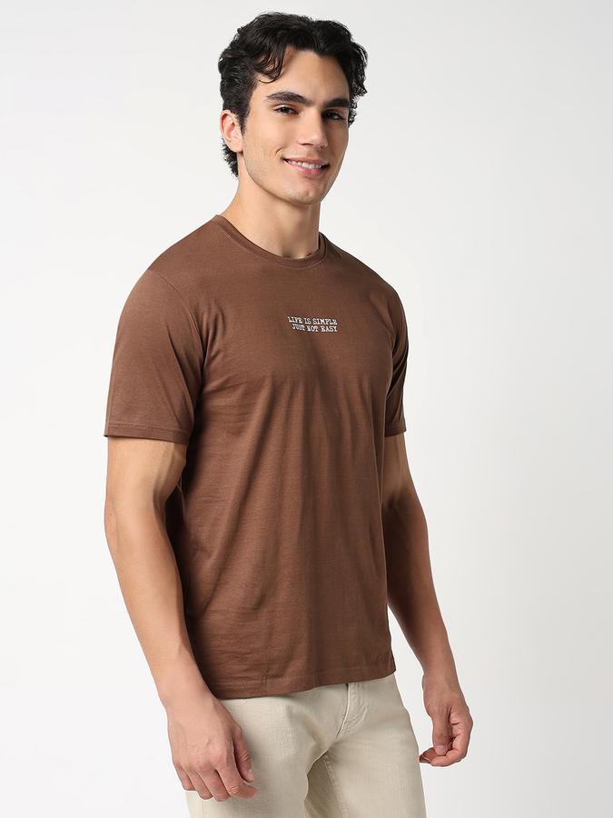 Solid Men Round Neck T-Shirt image number 1