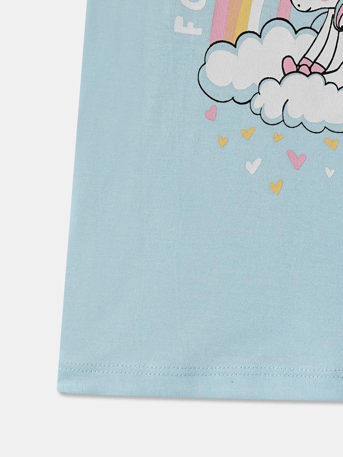 Baby Girls Graphic Print Pure Cotton Regular T Shirt image number 3