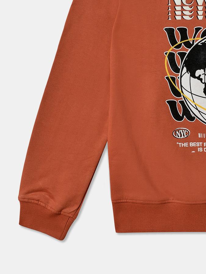 Boys Relaxed Fit Full Sleeve Crew Neck SweaT-Shirt