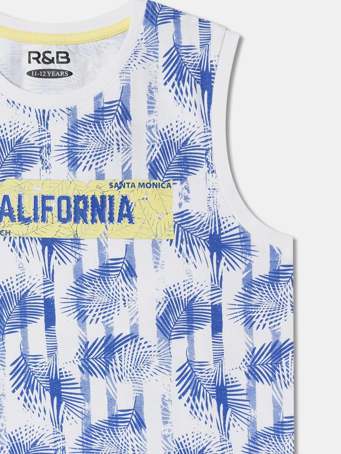 Boys Cotton Relaxed Fit Crew Neck Graphic T-shirt