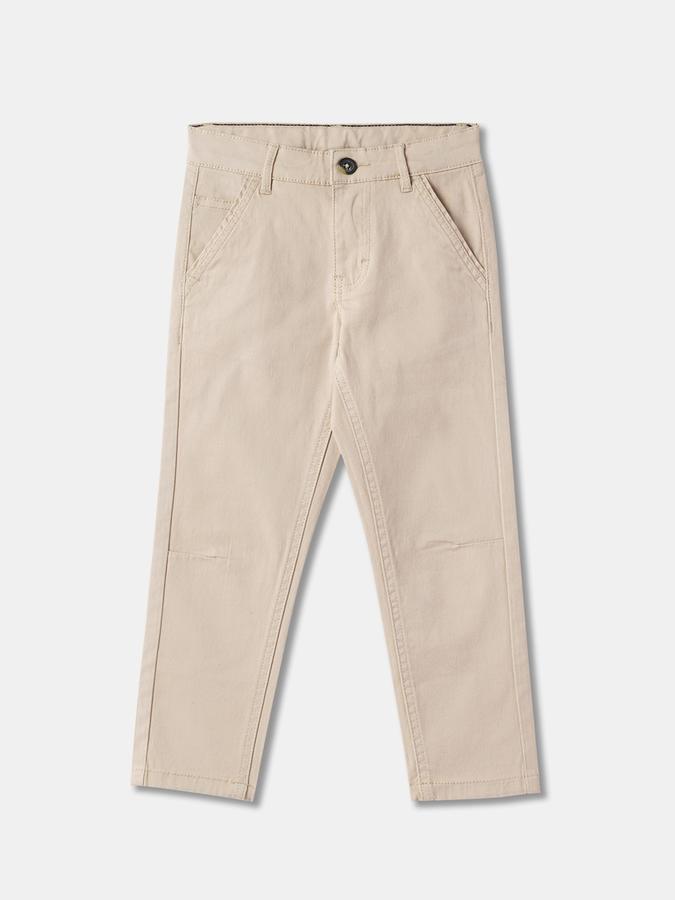 Boys Mid-Rise Straight Fit Trousers