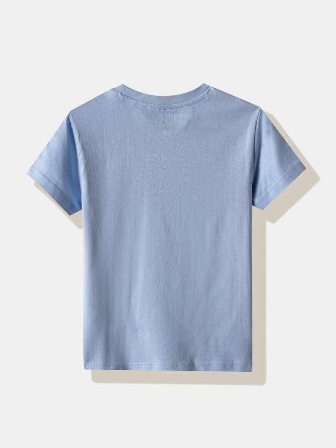 Boys Cotton Regular Fit Crew Neck Graphic T-shirt