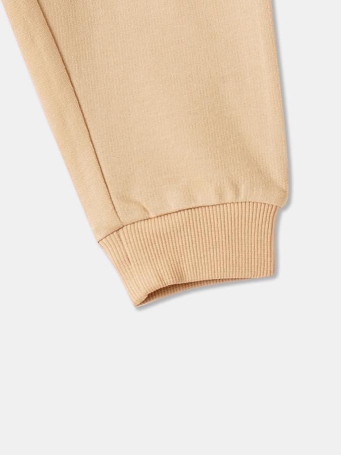 Boys Cotton Regular Fit Drawstring Waist Cuffed Hem Joggers