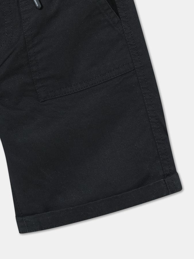 Boys Cotton Relaxed Fit Drawstring Waist Cuffed Hem Shorts