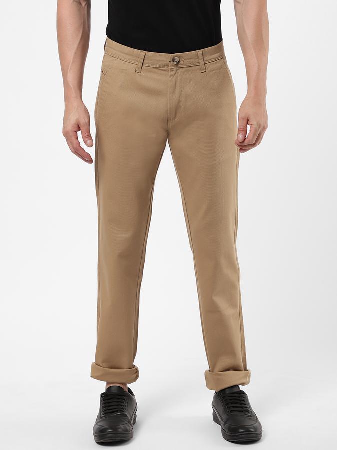 R&B Beige Men Casual Trousers