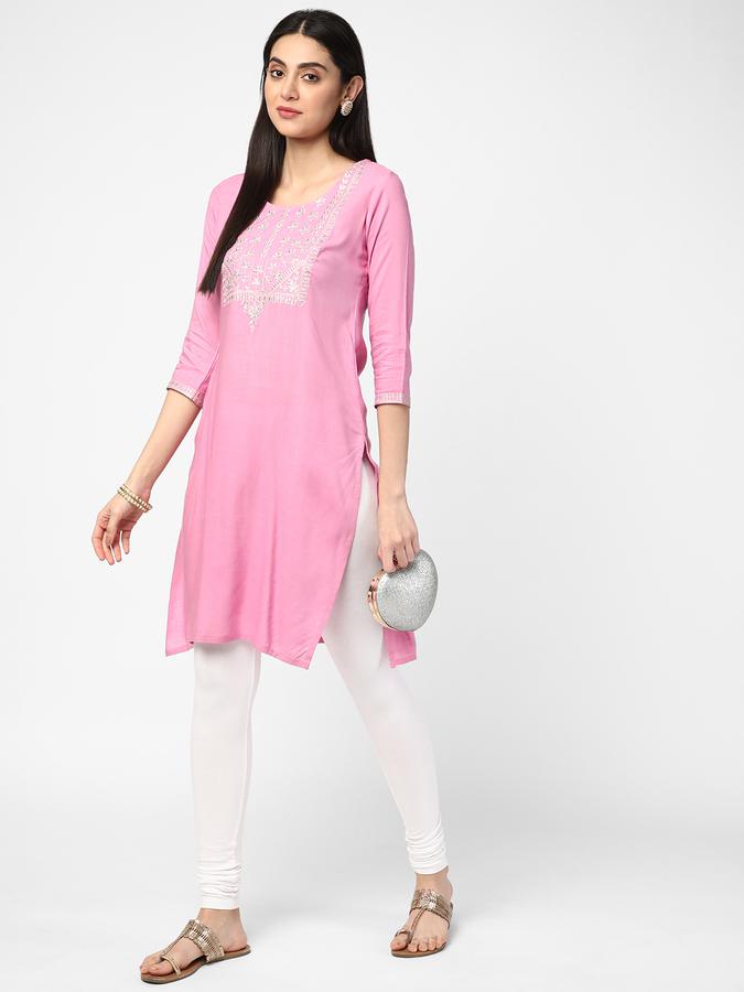R&B Pink Women Kurtas image number 1