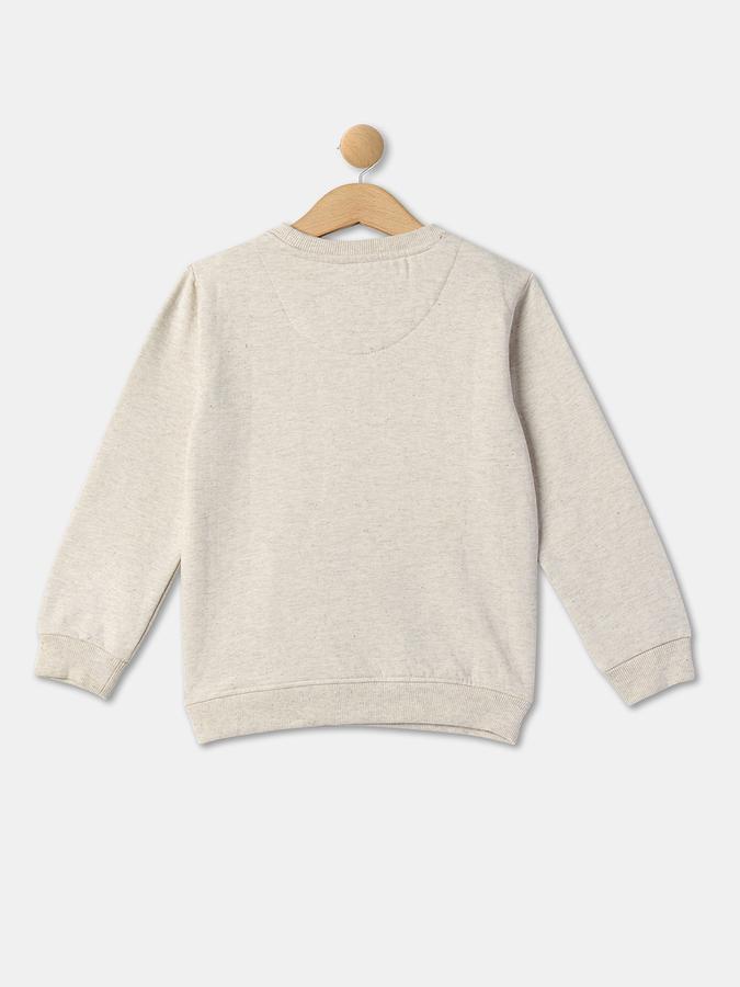 Girls Cotton Regular Fit Crew Neck Graphic Sweatshirt