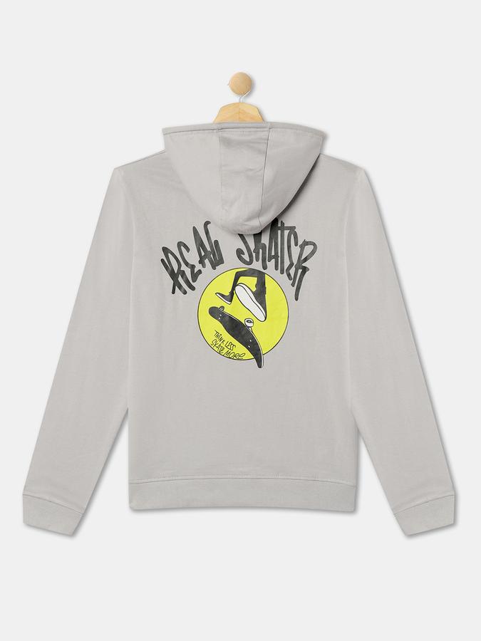 R&B Boys' White Printed Sweatshirt