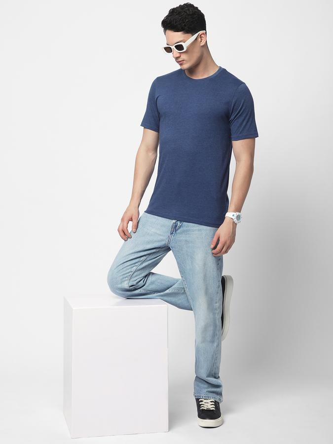 R&B MEN'S Solid T-Shirt with Crew Neck and Short Sleeves image number 1