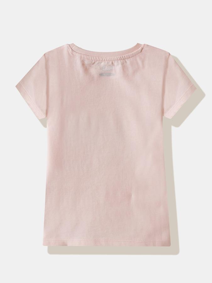 Girls Cotton Regular Fit Crew Neck Graphic T-shirt