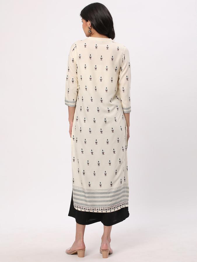 Women Floral Printed Straight Kurta image number 2