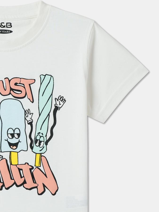 Boys Printed Pure Cotton Regular T Shirt image number 2