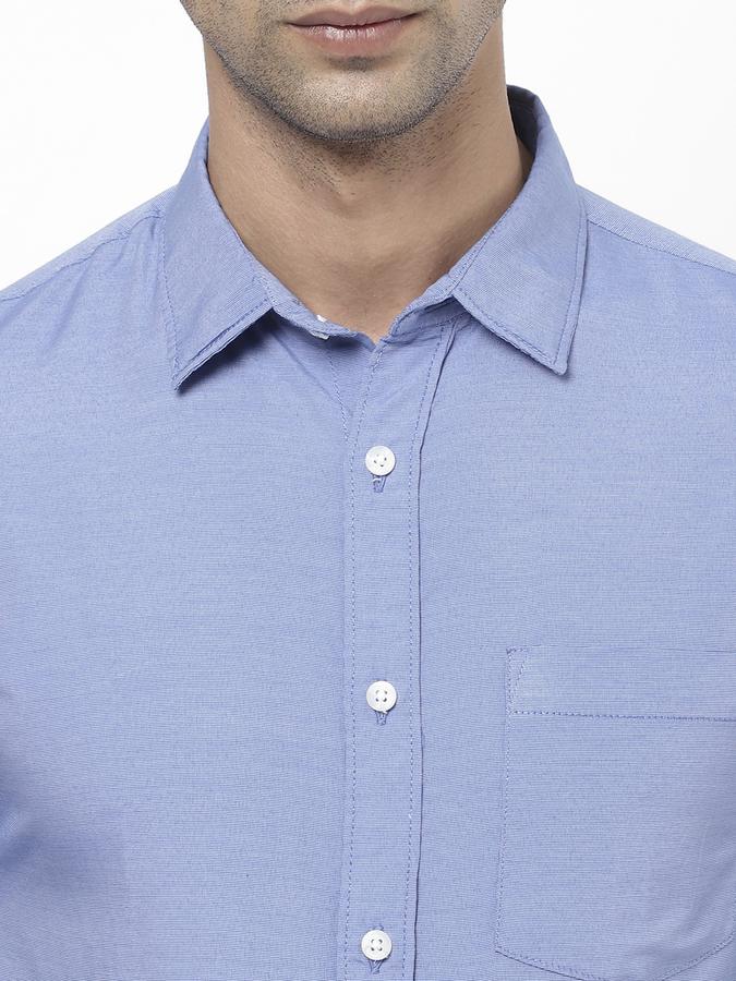 R&B Men Blue Casual Shirts image number 3