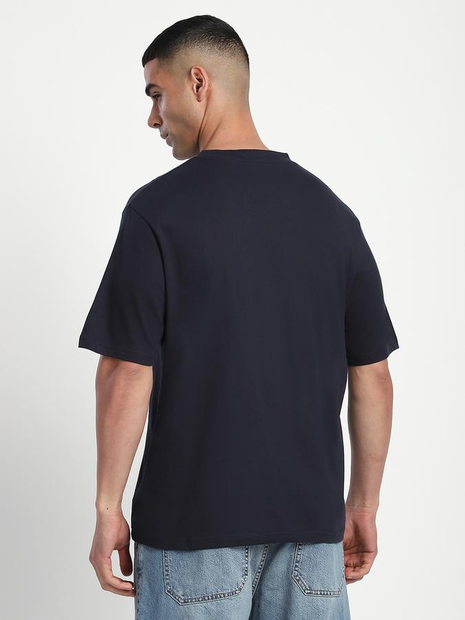 Men Cotton Relaxed Fit Crew Neck Graphic T-shirt