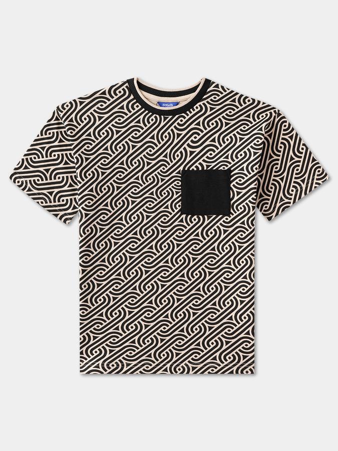 Boys Printed Pure Cotton Regular T Shirt 