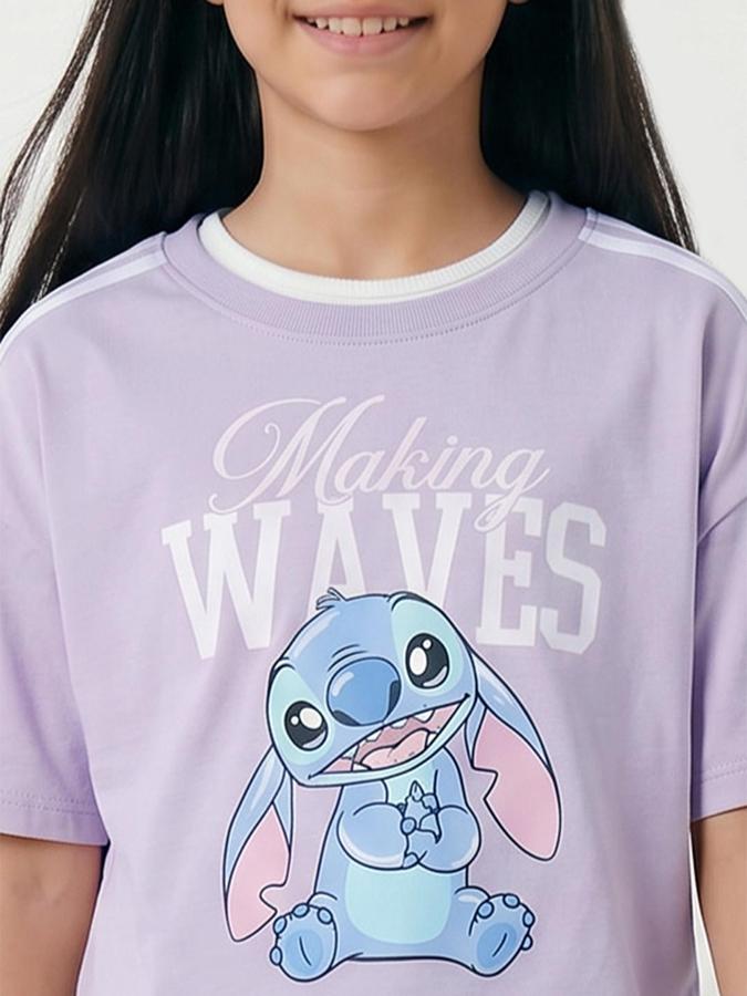 R&B Violet Girls Printed Short Sleeves Tshirt