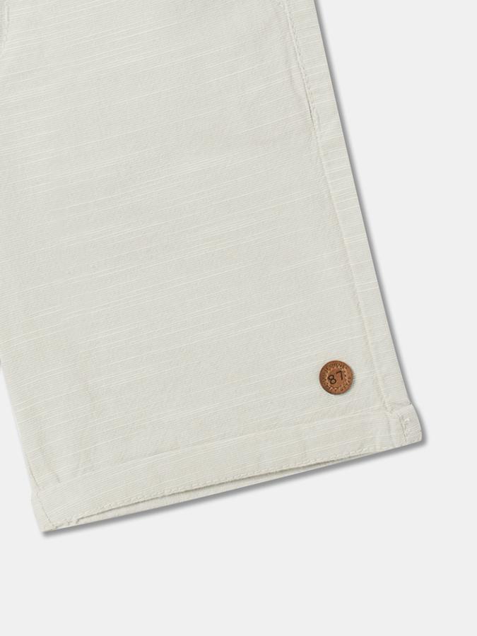 Boys Cotton Regular Fit Button Closure Clean Hem Shorts