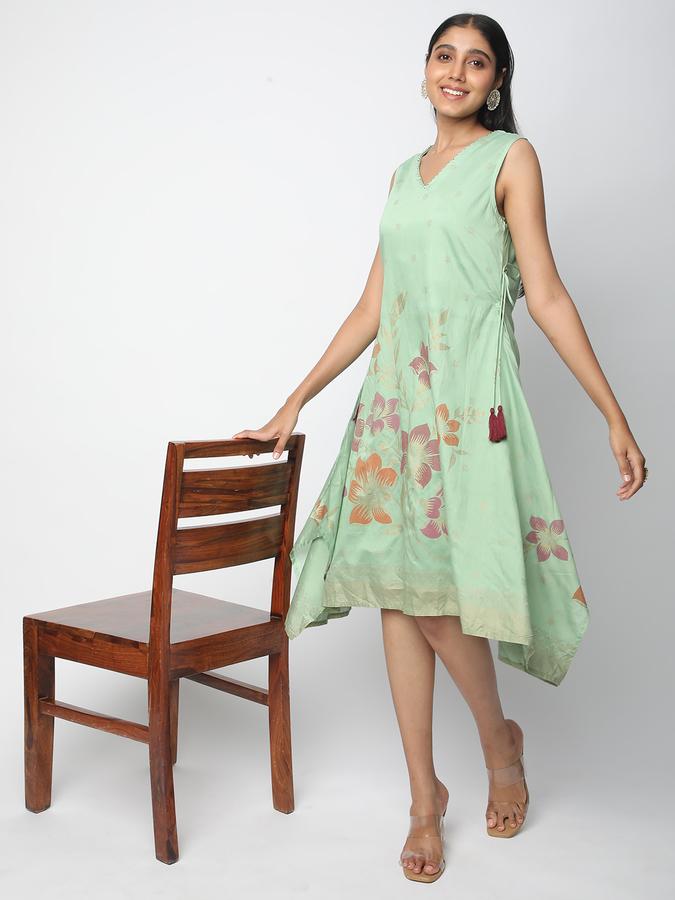 Women Viscose Printed A-Line Ethnic Dress