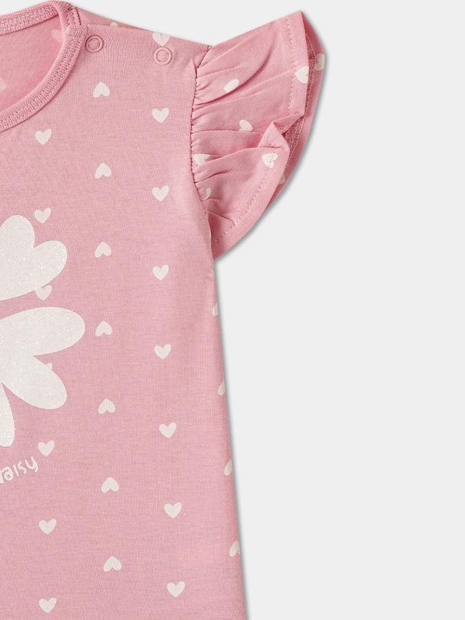 R&B Baby Girls Graphic Print Pure Cotton Regular T Shirt image number 2