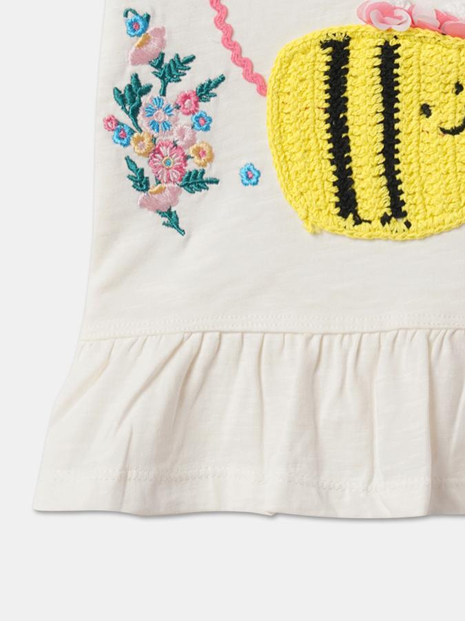 Girl Regular Fit Embroidered Top image number 3