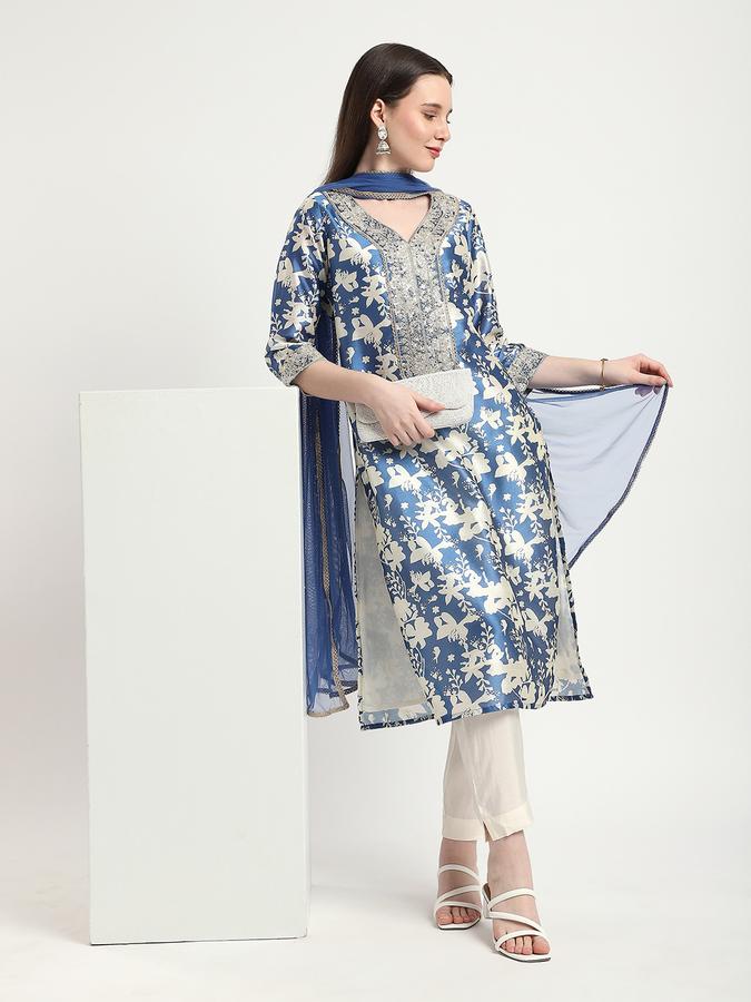 Women Viscose Blend Floral Printed Kurta And Palazzo Set