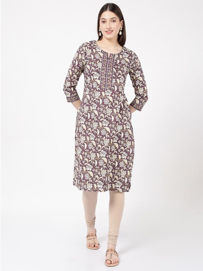 Women Floral Print Straight Kurta