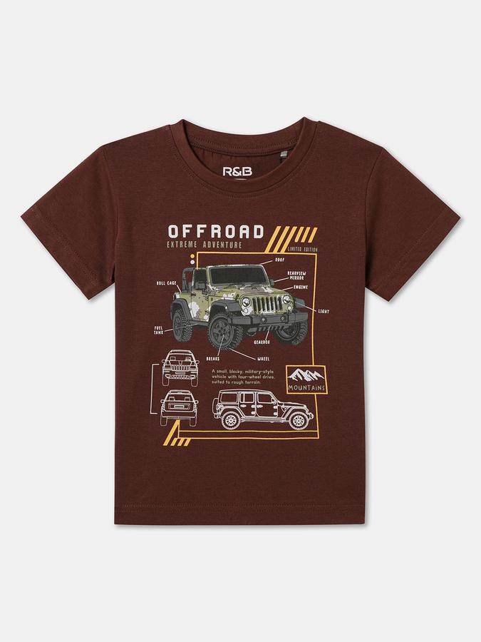 Boys Graphic Print Pure Cotton Regular T Shirt image number 0