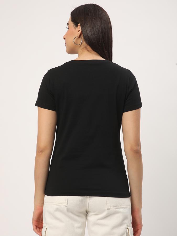 Women Cotton Regular Fit Crew Neck Graphic T-shirt