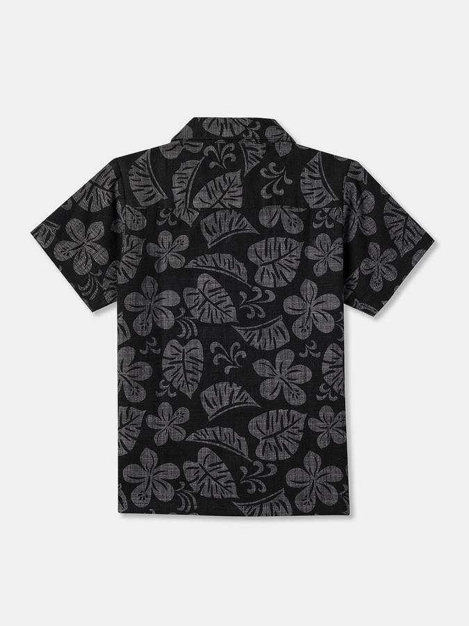 Boys Regular Fit Short Sleeve Camp Collar Shirt