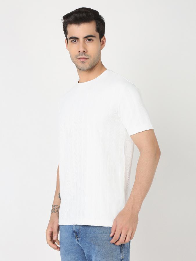 Men Striped Regular Fit Crew-Neck T-Shirt image number 2