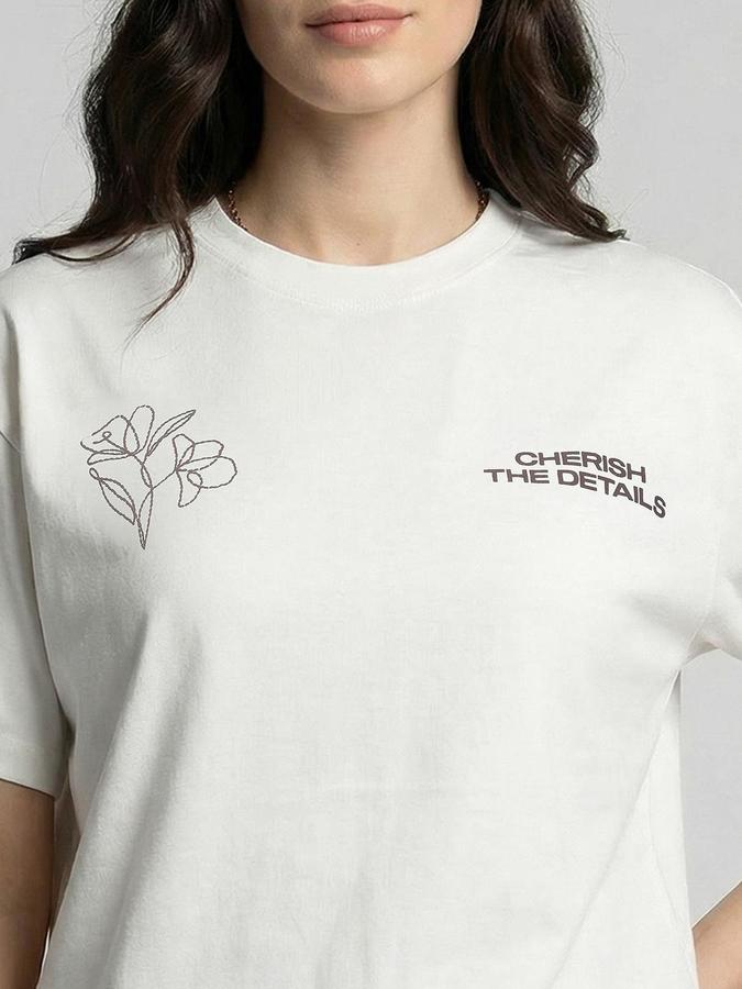 R&B Beige Solid Women Regular fit Top 