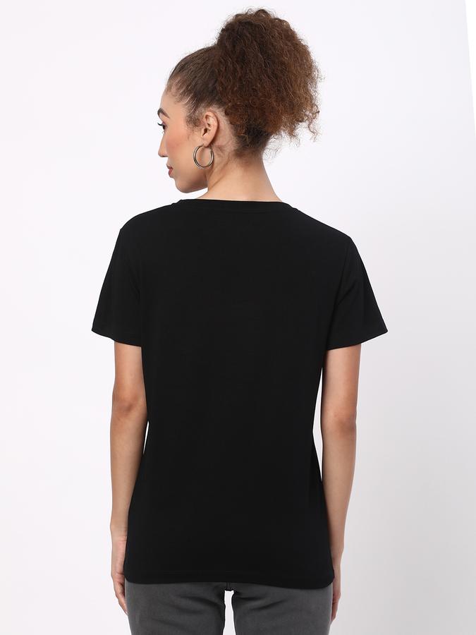 Women Cotton Regular Fit Crew Neck Graphic T-shirt