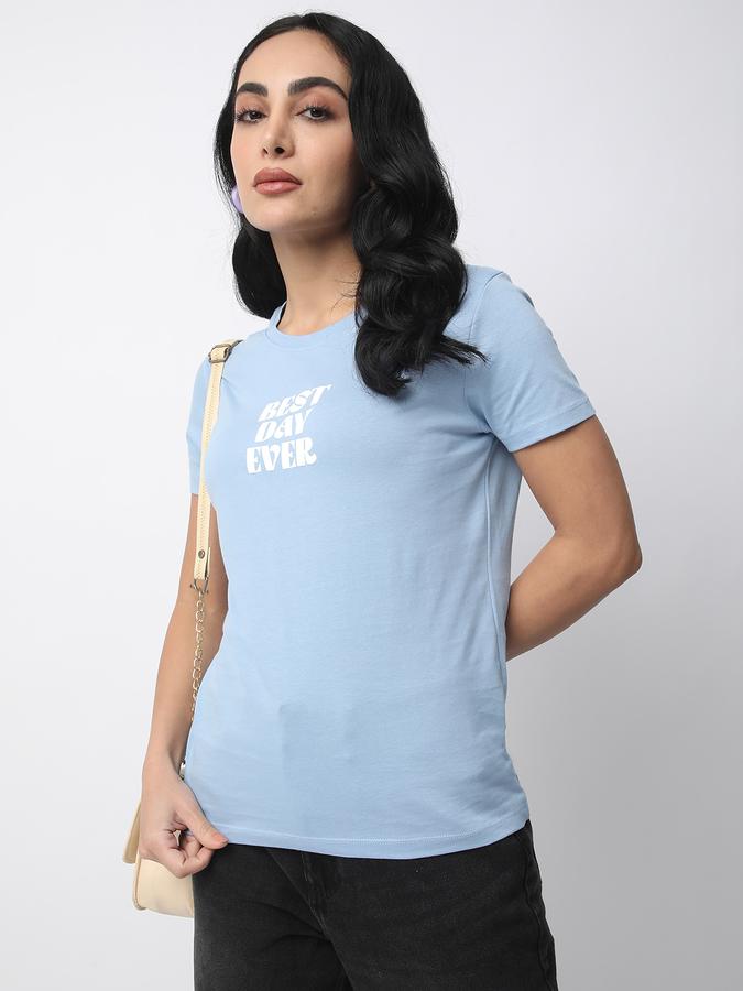 Graphic Print Women Round Neck Light T-Shirt