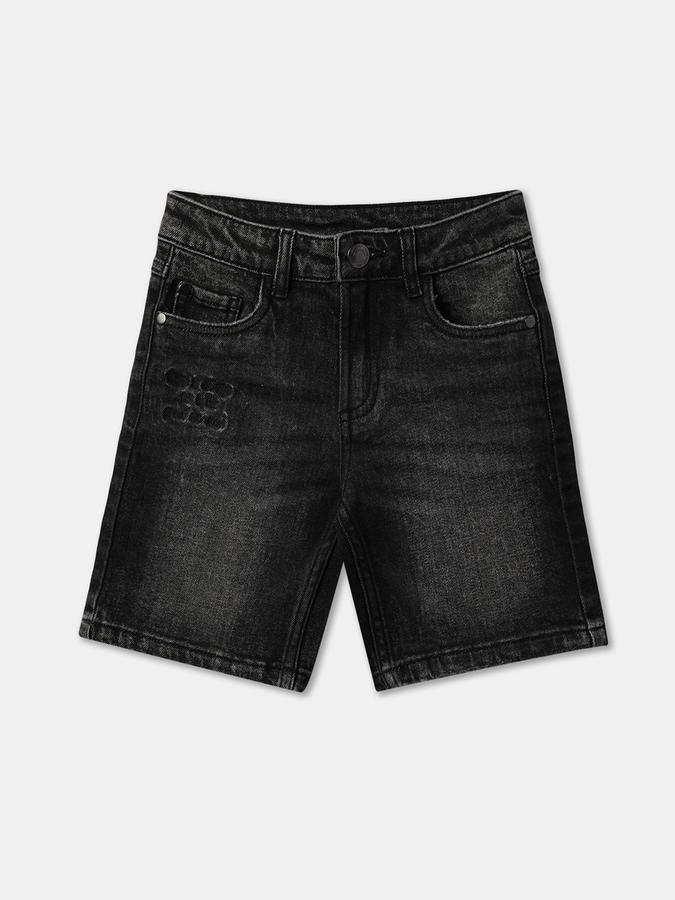 Boys Lightly-Washed Regular Fit Shorts image number 0