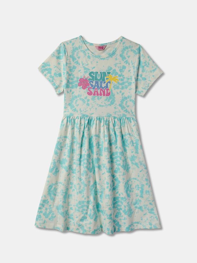 Tie & Dye Cotton Fit & Flare Dress