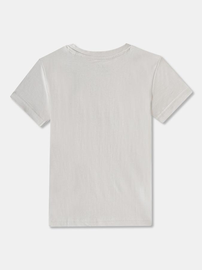 R&B Boys' Grey Printed T-Shirt