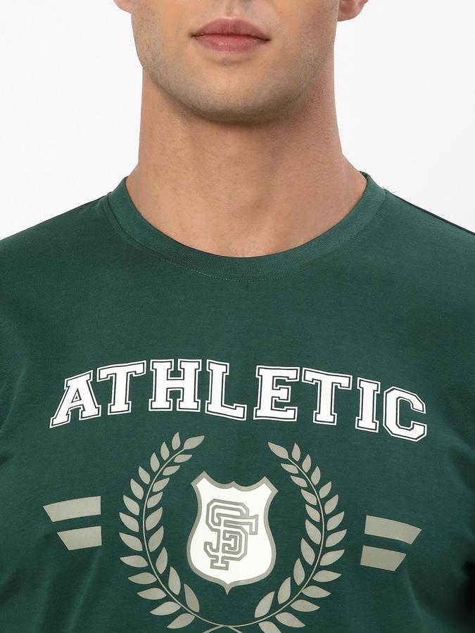 Men Typographic Print Round-Neck T-Shirt image number 3