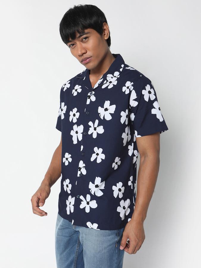 R&B Men's Floral Print Casual Shirt image number 1