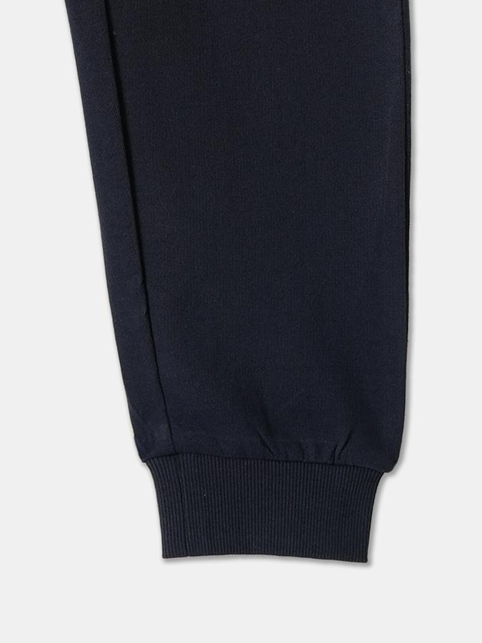 Boys Cotton Regular Fit Drawstring Waist Cuffed Hem Joggers