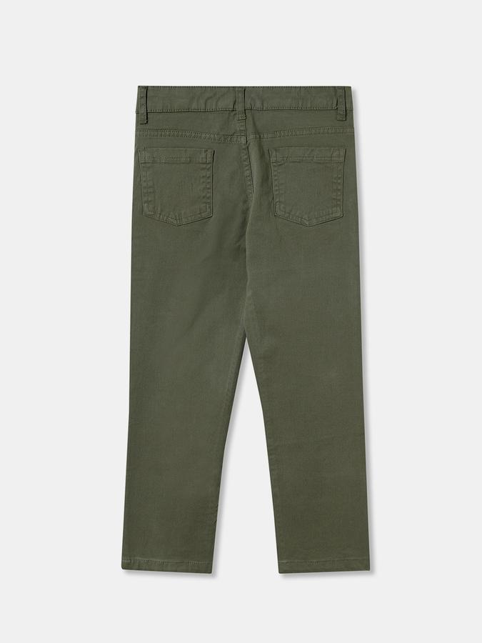 Boys Relaxed Fit Solid Flat Front Trouser