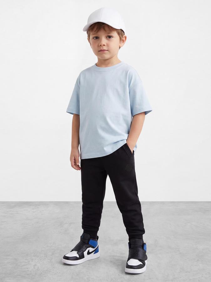 R&B Boys Black Graphic Print Elasticated waist Jogger Pant 