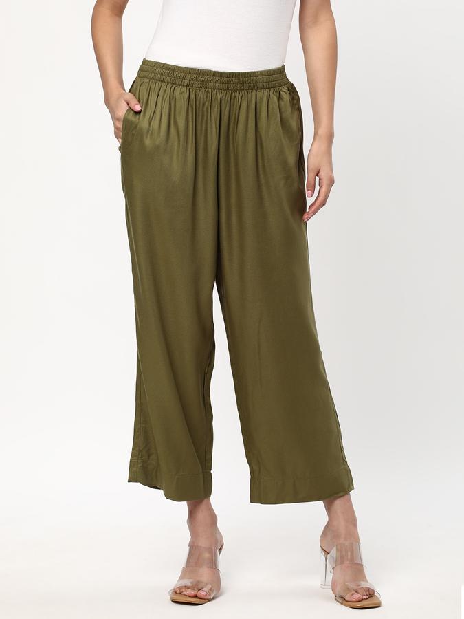 Women Relaxed Fit Flat-Front Culottes image number 0