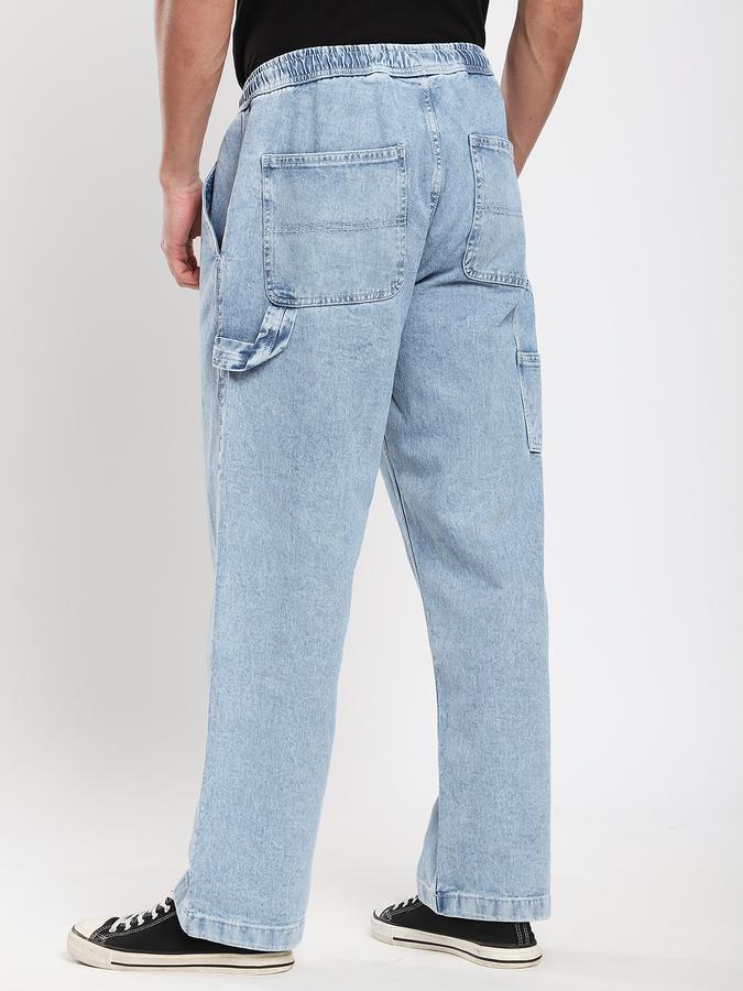 Men Cotton Loose Fit Mid Rise Clean Look Jeans