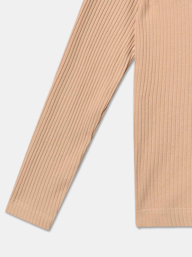 Girls Ribbed Regular Fit Long Sleeve Turtleneck Top