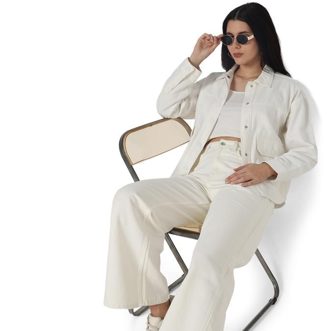 R&B Women Ivory Solid Co-ord Set