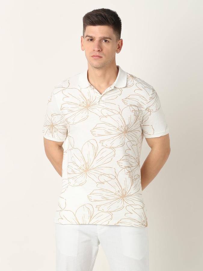 Men Printed Regular Fit Polo T-Shirt image number 0