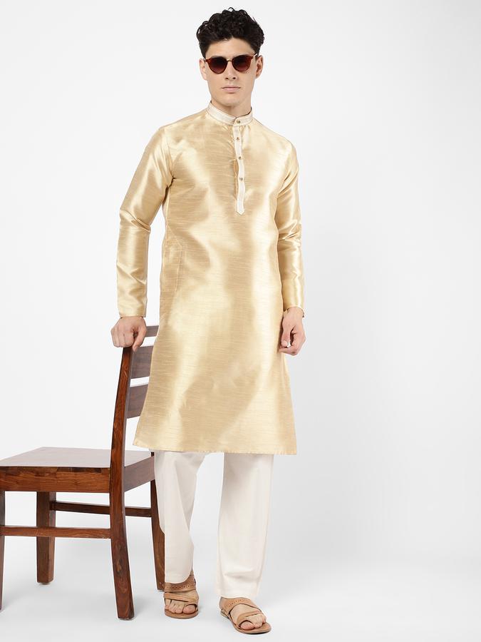 R&B Men Beige Kurtas image number 1