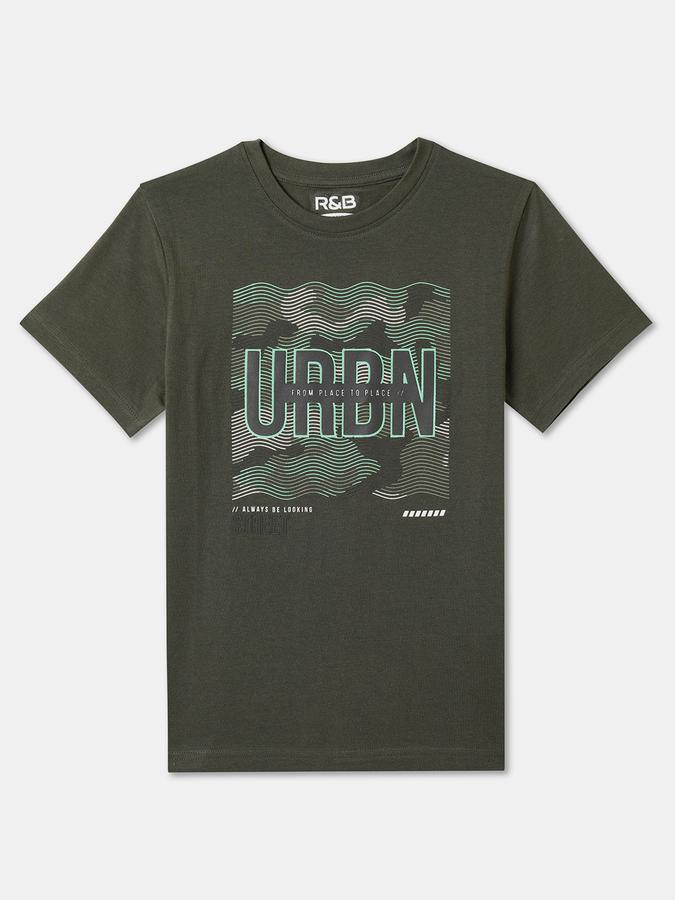 Boys Graphic Print Pure Cotton Regular T Shirt image number 0
