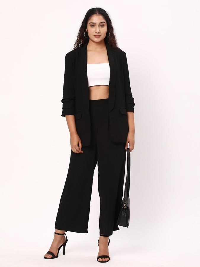Women Straight Fit Flat-Front Trousers image number 1