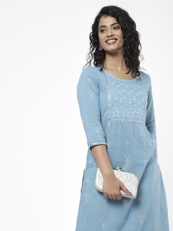 R&B Women Blue Kurtas image number 0